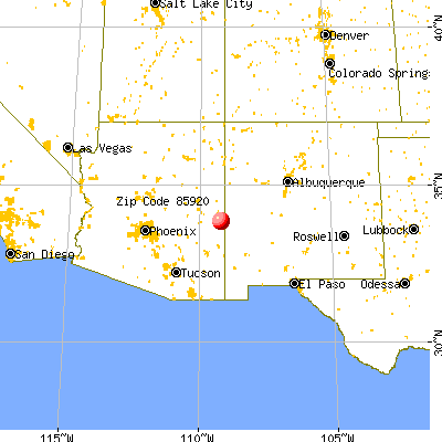 Alpine, AZ (85920) map from a distance