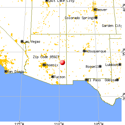 Greer, AZ (85927) map from a distance