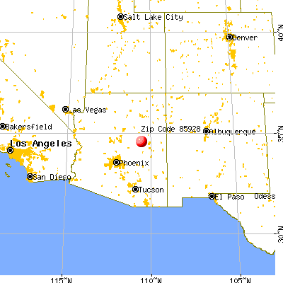 Heber-Overgaard, AZ (85928) map from a distance