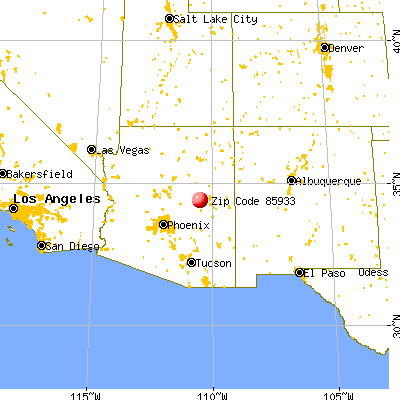 Heber-Overgaard, AZ (85933) map from a distance