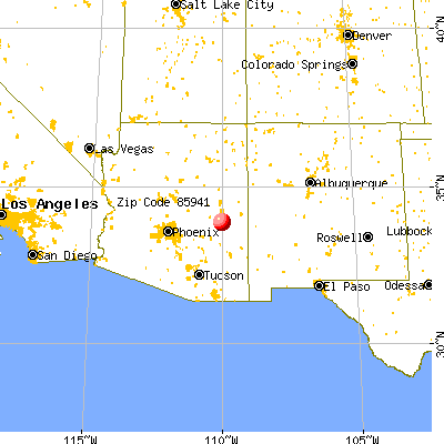 North Fork, AZ (85941) map from a distance