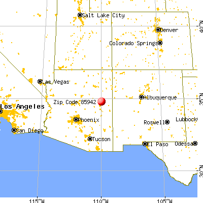 Woodruff, AZ (85942) map from a distance