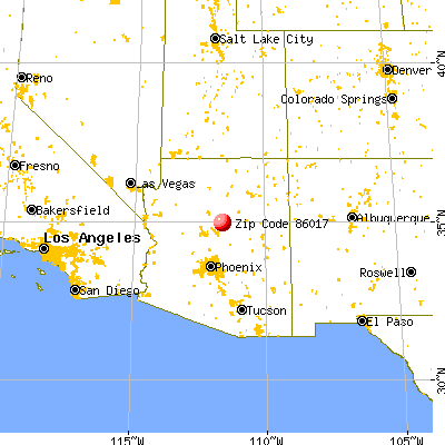 Munds Park, AZ (86017) map from a distance