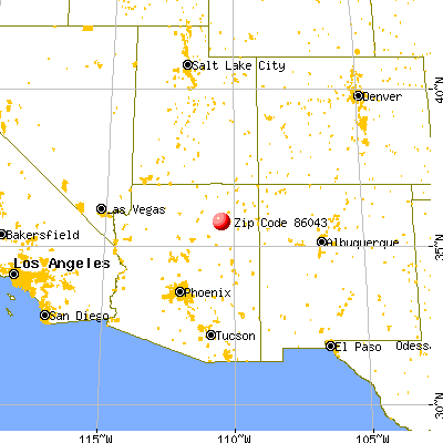 Second Mesa, AZ (86043) map from a distance