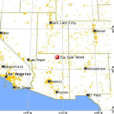 Tonalea, AZ (86044) map from a distance