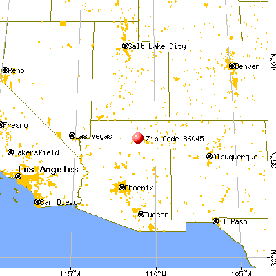 Tuba City, AZ (86045) map from a distance