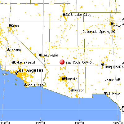 Valle, AZ (86046) map from a distance