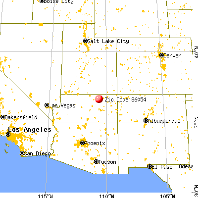 Shonto, AZ (86054) map from a distance