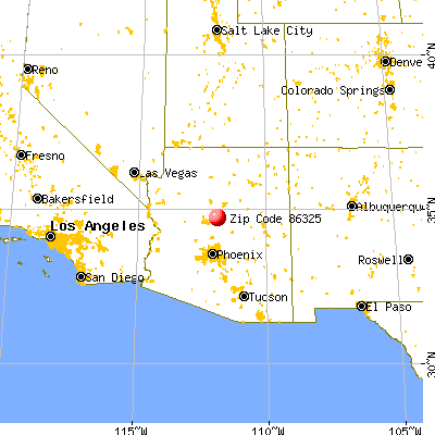 Cornville, AZ (86325) map from a distance
