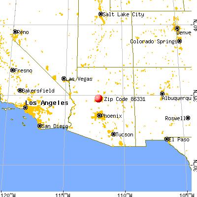 Jerome, AZ (86331) map from a distance