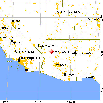 Seligman, AZ (86337) map from a distance