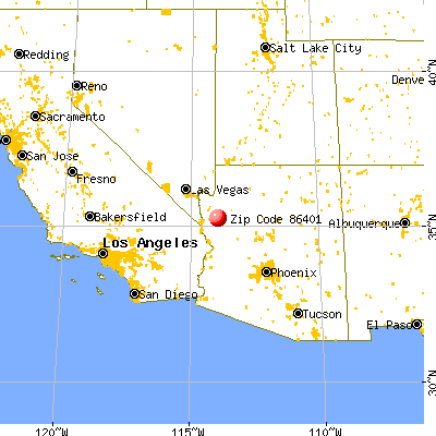 Kingman, AZ (86401) map from a distance