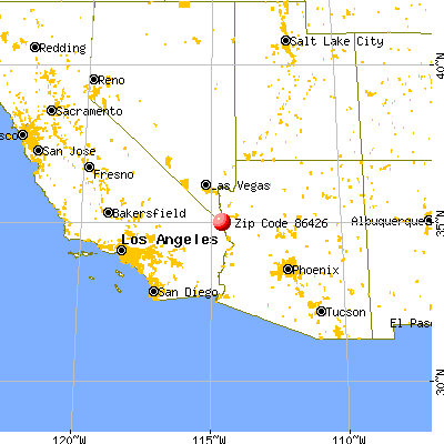 Fort Mohave, AZ (86426) map from a distance