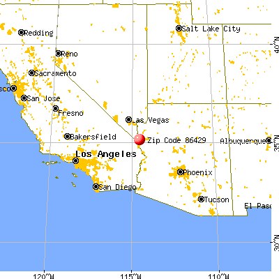 Bullhead City, AZ (86429) map from a distance