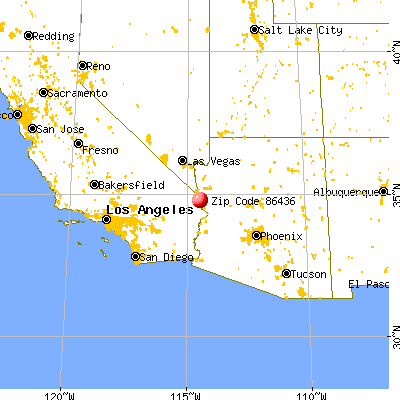 Golden Shores, AZ (86436) map from a distance