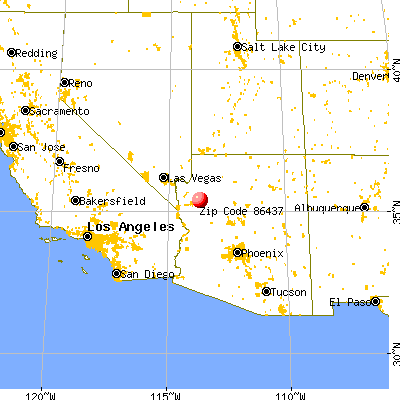 Valentine, AZ (86437) map from a distance