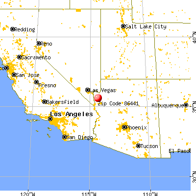 Dolan Springs, AZ (86441) map from a distance