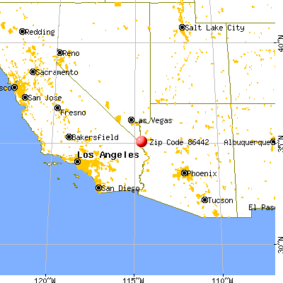 Bullhead City, AZ (86442) map from a distance