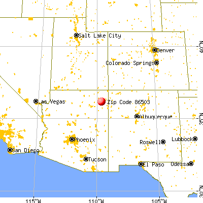 Chinle, AZ (86503) map from a distance