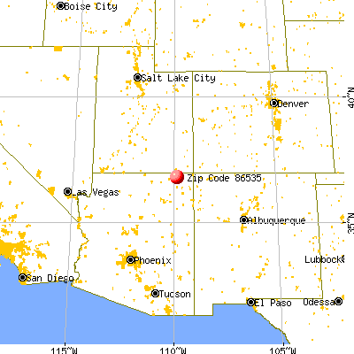 Dennehotso, AZ (86535) map from a distance