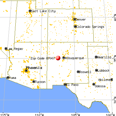 Seama, NM (87007) map from a distance