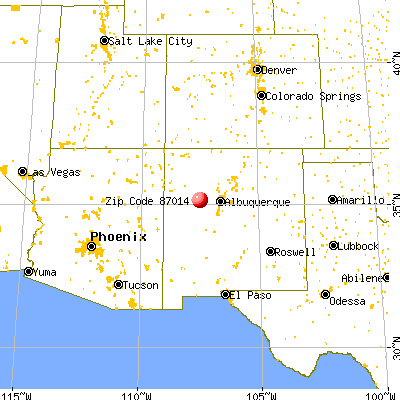 Seboyeta, NM (87014) map from a distance