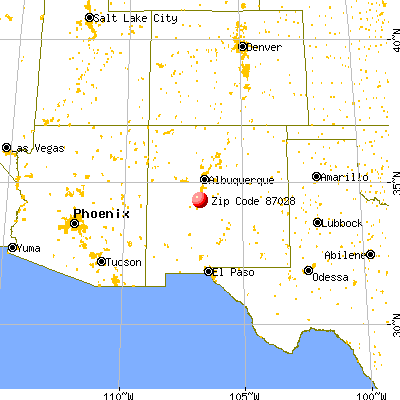 La Joya, NM (87028) map from a distance