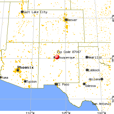 Edgewood, NM (87047) map from a distance