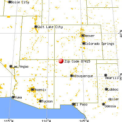 Flora Vista, NM (87415) map from a distance