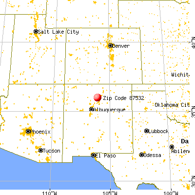 Espanola, NM (87532) map from a distance