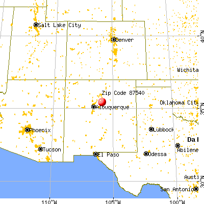 Lamy, NM (87540) map from a distance