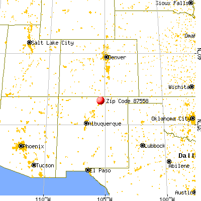 Red River, NM (87558) map from a distance