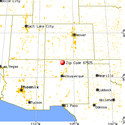 Ensenada, NM (87575) map from a distance