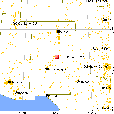 Cimarron, NM (87714) map from a distance