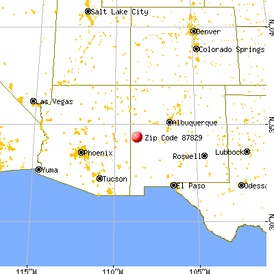 Escudilla Bonita, NM (87829) map from a distance