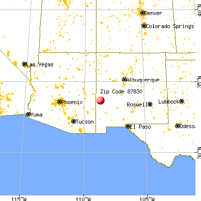 Cruzville, NM (87830) map from a distance