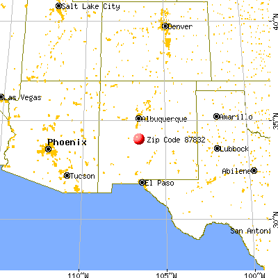 San Antonio, NM (87832) map from a distance