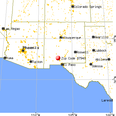 Rincon, NM (87940) map from a distance