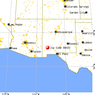 Bayard, NM (88023) map from a distance