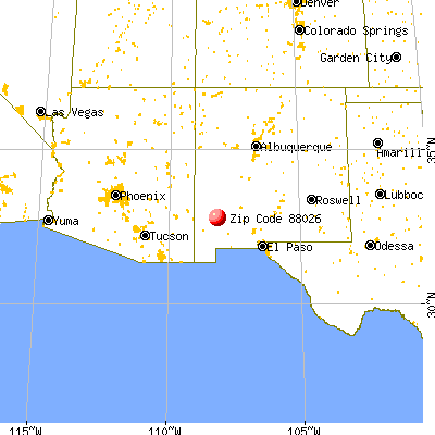 Santa Clara, NM (88026) map from a distance