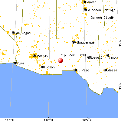 Gila, NM (88038) map from a distance
