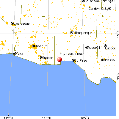 Hachita, NM (88040) map from a distance