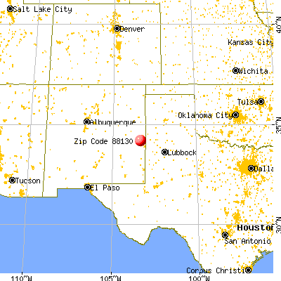 Portales, NM (88130) map from a distance