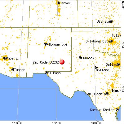 Hagerman, NM (88232) map from a distance