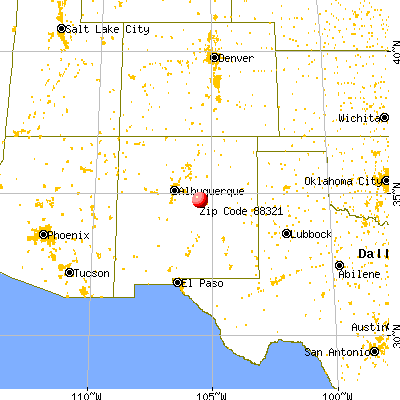 Encino, NM (88321) map from a distance