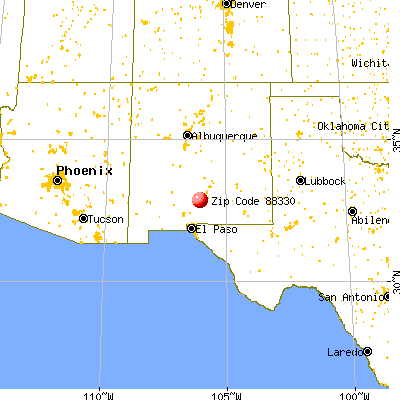 Holloman AFB, NM (88330) map from a distance