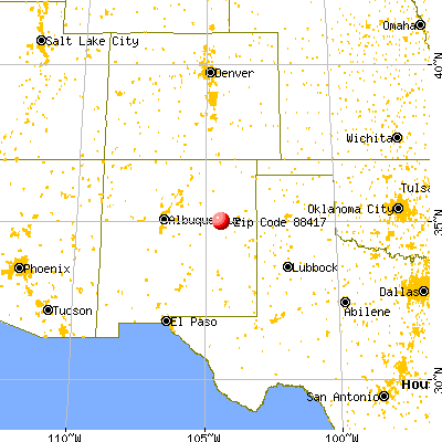 Newkirk, NM (88417) map from a distance