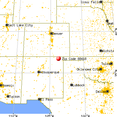 Des Moines, NM (88418) map from a distance