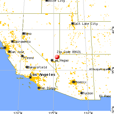 Moapa Valley, NV (89021) map from a distance