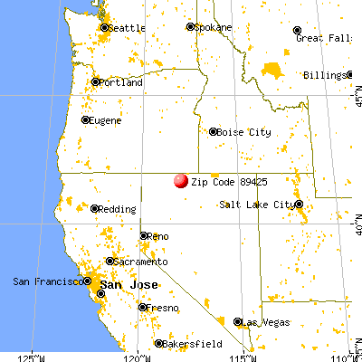 Orovada, NV (89425) map from a distance